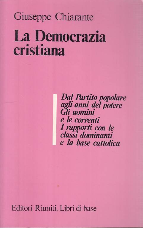 LS- LA DEMOCRAZIA CRISTIANA - CHIARANTE - RIUNITI --- 1980 - B - YTS42