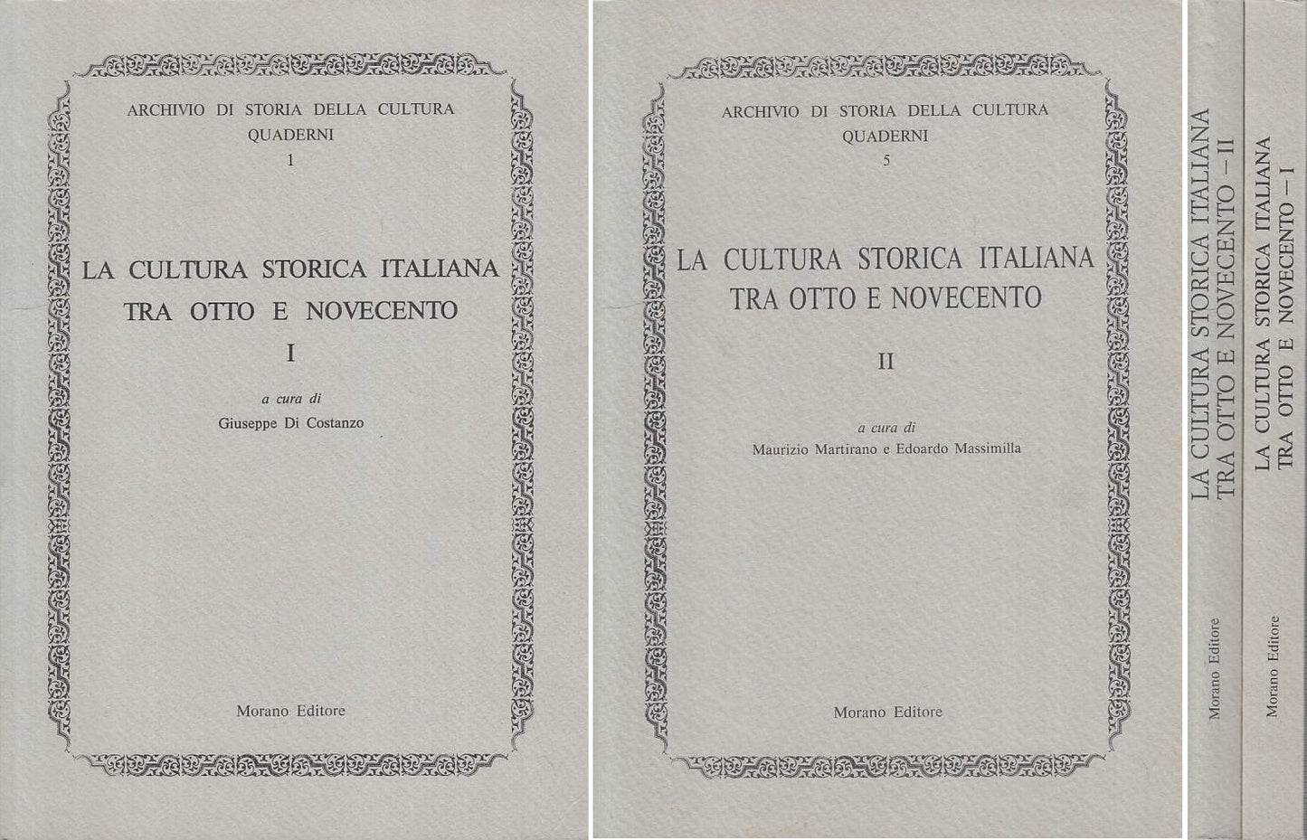 LS- CULTURA STORICA ITALIANO OTTO NOVECENTO 2 VOLL.-- MORANO--- 1990- B - YTS265