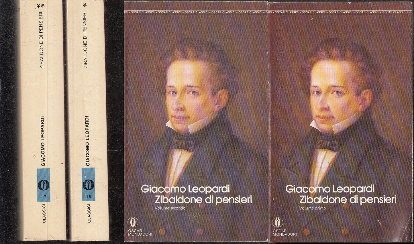 LN- ZIBALDONE DI PENSIERI 2 VOLUMI - LEOPARDI - MONDADORI - OSCAR -- 1983- B-XFS