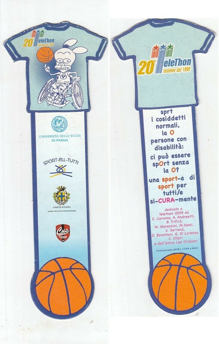 GF- SEGNALIBRO RAT-MAN 20 ANNI TELETHON 1990 ORTOLANI UNIERSITA' PARMA - RVSa61