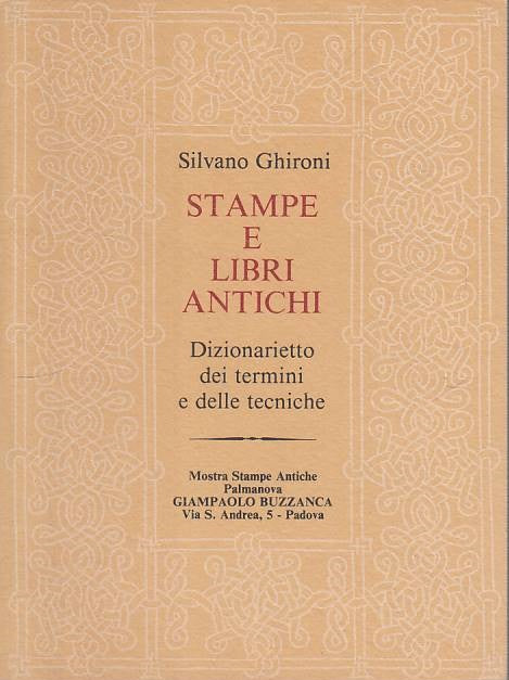 LS- STAMPE E LIBRI ANTICHI DIZIONARIETTO - GHIRONI - PADOVA--- 1987 - B - YTS170