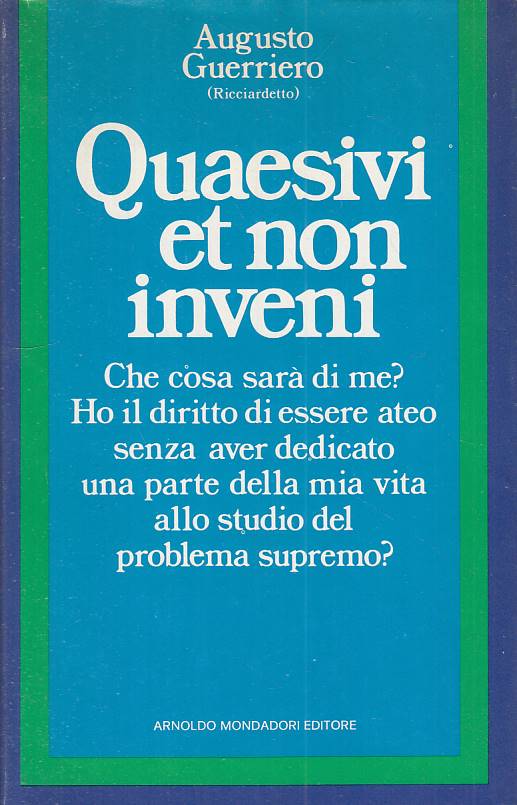 LS- QUAESIVI ET NON INVENI - GUERRIERO - MONDADORI ---- CS - YTS259