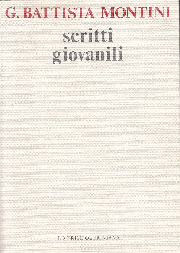 LS- SCRITTI GIOVANILI - MONTINI - QUERINIANA --- 1979 - B - YTS473