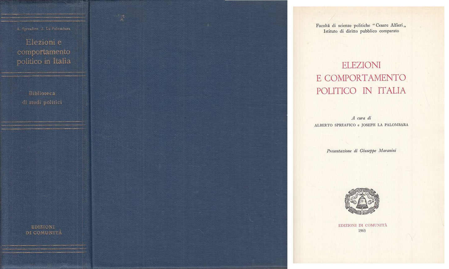 LS- ELEZIONI COMPORTAMENTO POLITICO ITALIA -- DI COMUNITA' --- 1963 - C - ZTS458