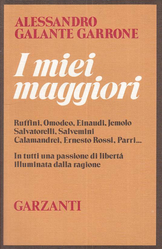 LS- I MIEI MAGGIORI - GARRONE - GARZANTI -- 1a ED. - 1984 - B - ZTS102