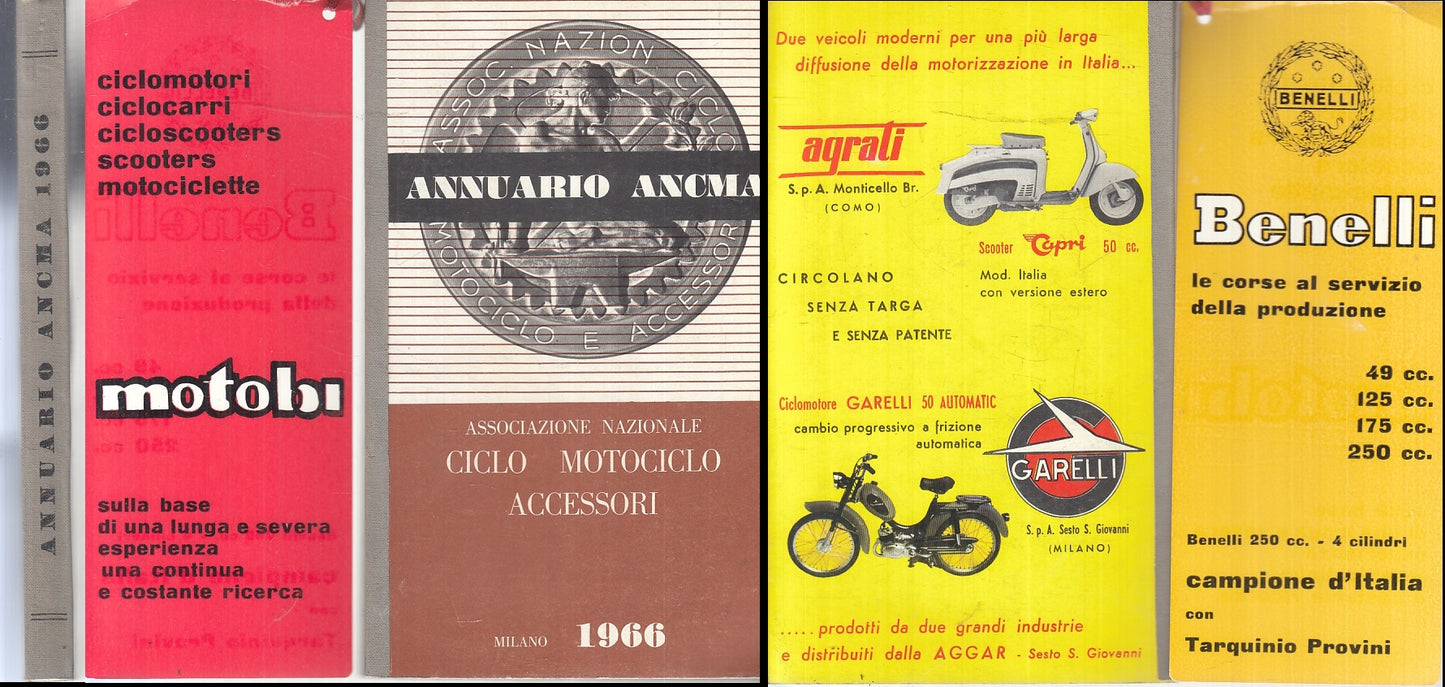 LZ- ASSOCIAZIONE NAZIONALE CICLO MOTOCICLO ACCESSORI ANNUARIO ANCMA- 1966- B-XTS