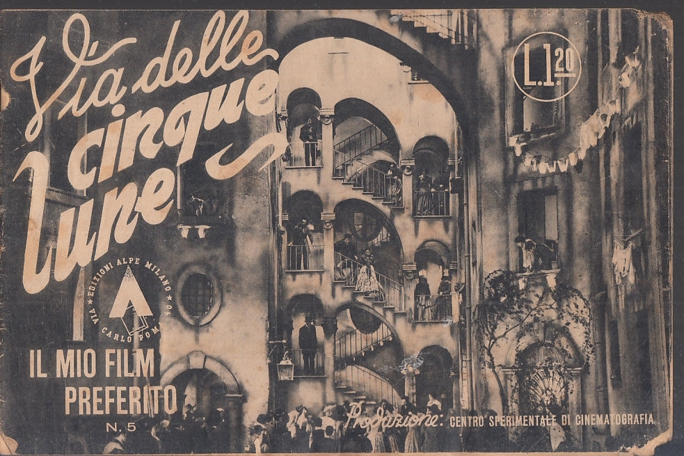 LR- IL MIO FILM PREFERITO N.5 VIA DELLE CINQUE LUNE -- ALPE --- 1941 - S - VCX