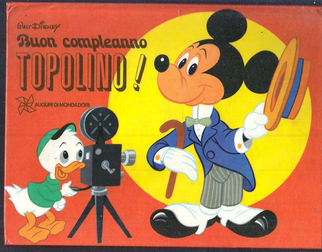 LB- BUON COMPLEANNO TOPOLINO LIBRO POP-UP-- WALT DISNEY MONDADORI--- 1973- C-RGZ