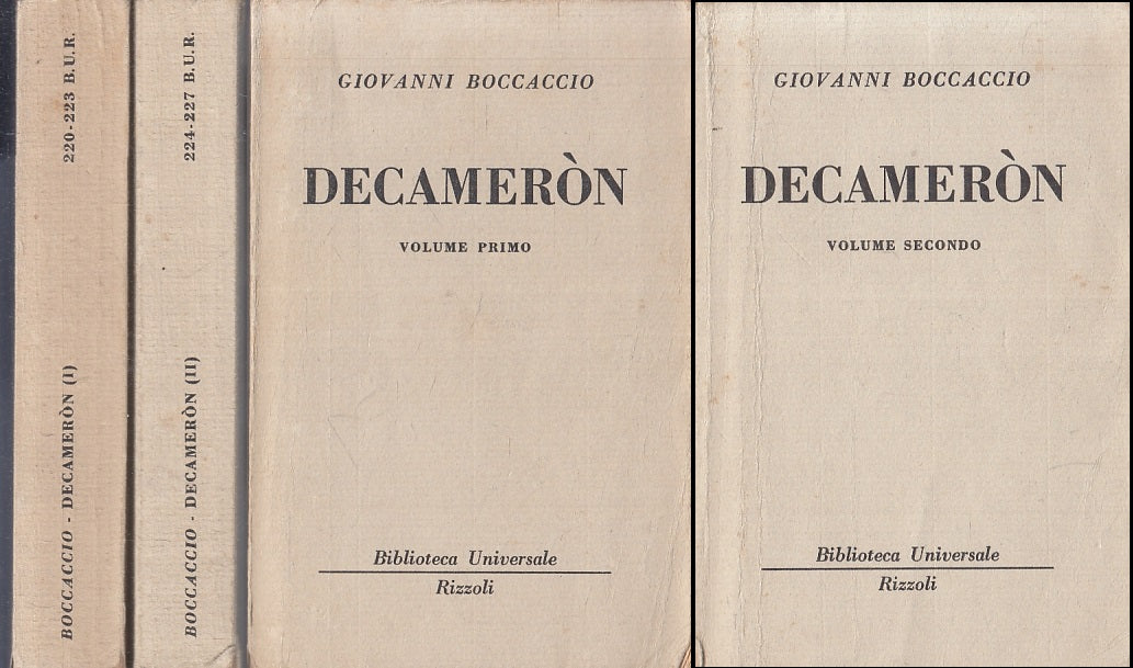 LN- DECAMERON 2 VOLUMI - GIOVANNI BOCCACCIO - RIZZOLI - BUR --- B- XTS