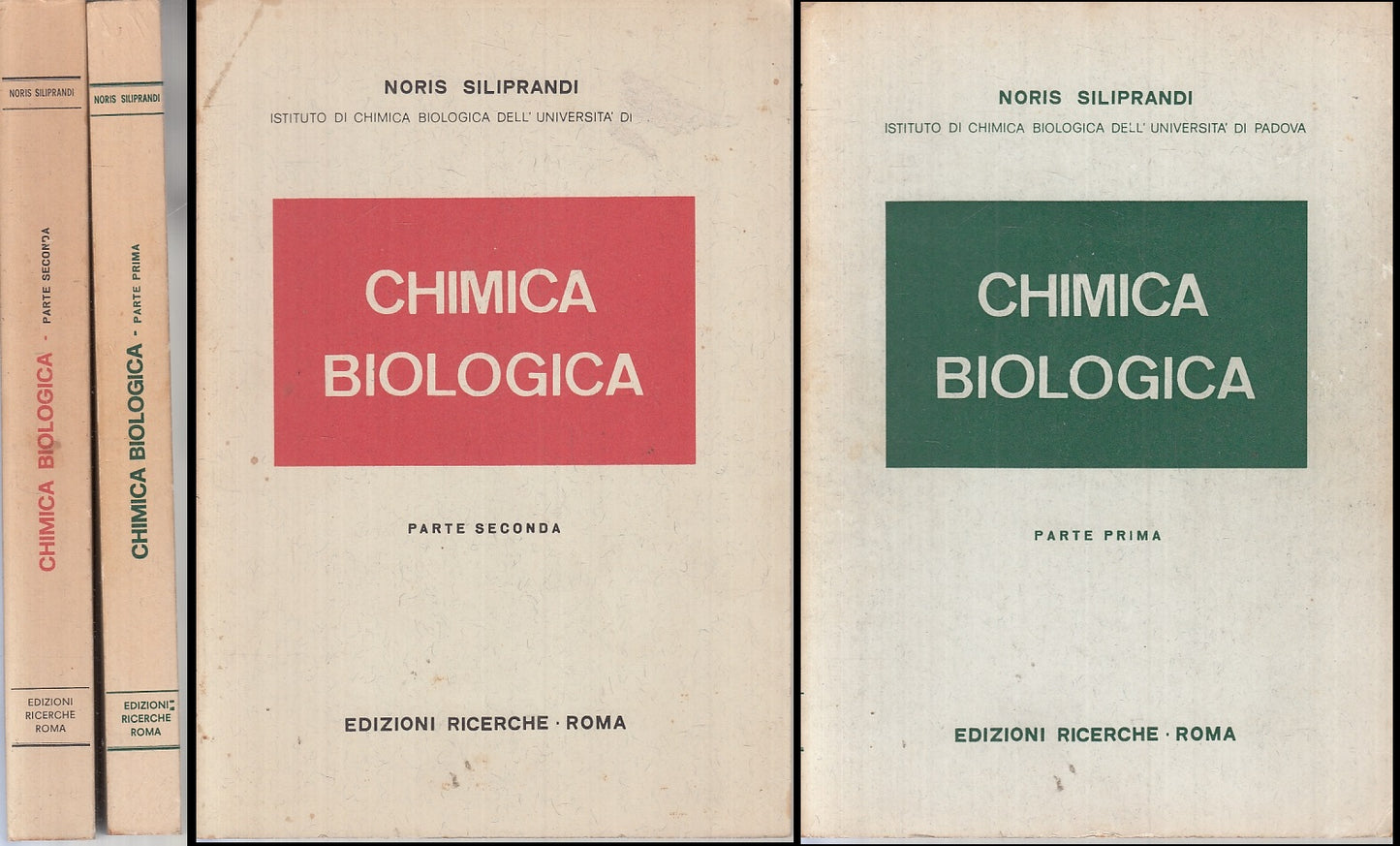 LZ- CHIMICA BIOLOGICA 2 VOLUMI - NORIS SILIPRANDI - RICERCHE --- 1975- B- ZTT321