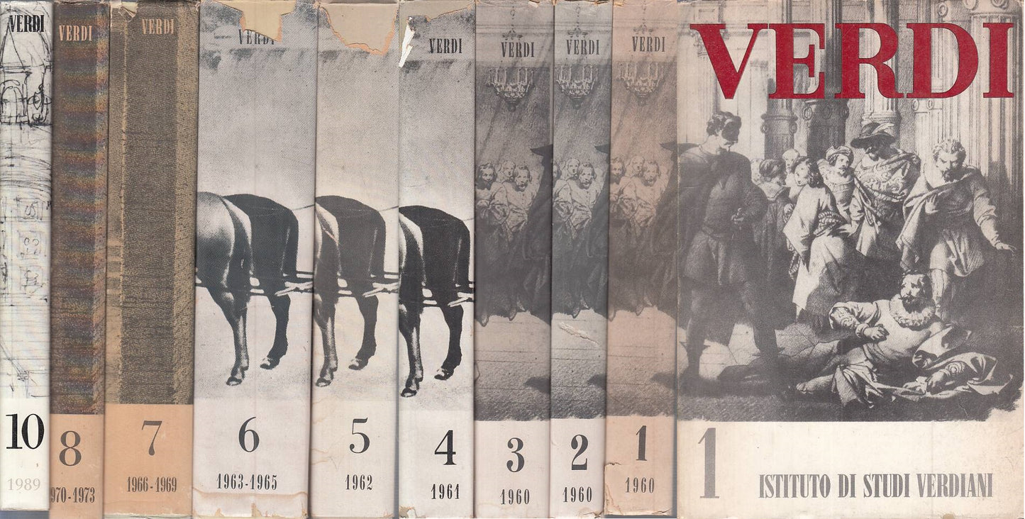 LS- VERDI 9 VOLUMI ISTITUTO STUDI VERDIANI 1960/1989 - LA NAZIONALE - BS - WPR