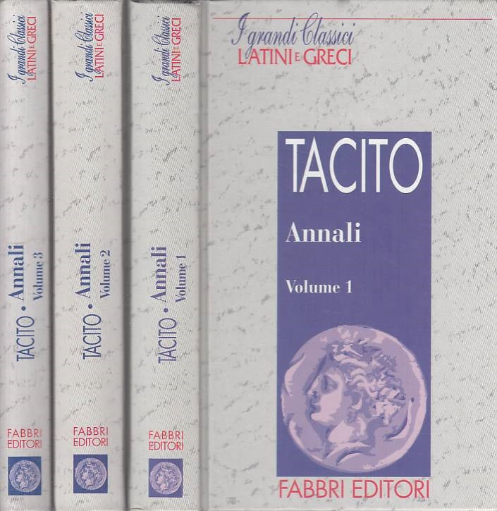 LN- ANNALI LATINO A FRONTE 3 VOLUMI - TACITO - FABBRI --- 1994 - C - ZFS304