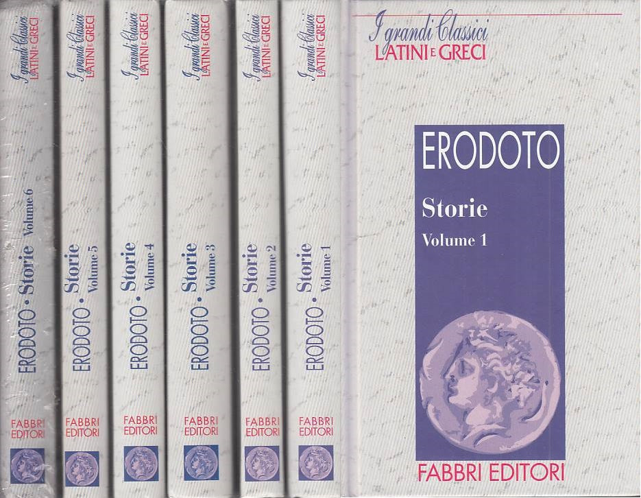 LN- STORIE GRECO A FRONTE 6 VOLUMI - ERODOTO - FABBRI --- 1994 - C - ZFS304