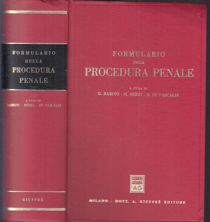LZ- FORMULARIO DELLA PROCEDURA PENALE- BARONI BERRI- GIUFFRE'--- 1990- C- ZFS433
