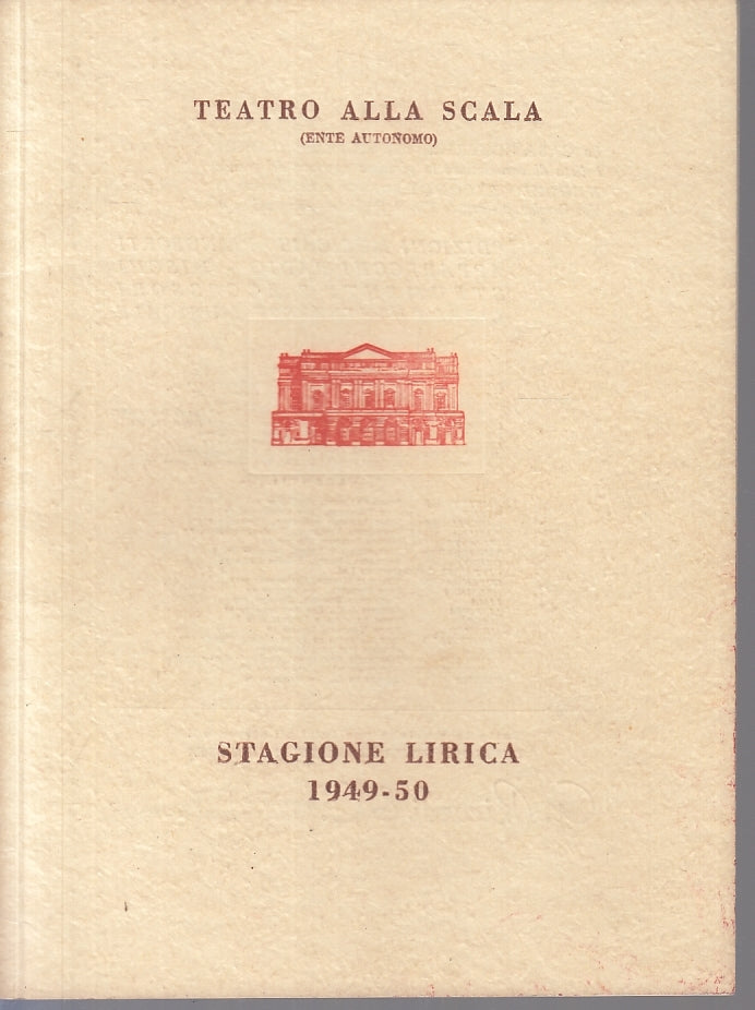 LT- TEATRO ALLA SCALA STAGIONE LIRICA 1949/1950 BORIS GODUNOV - YFS343