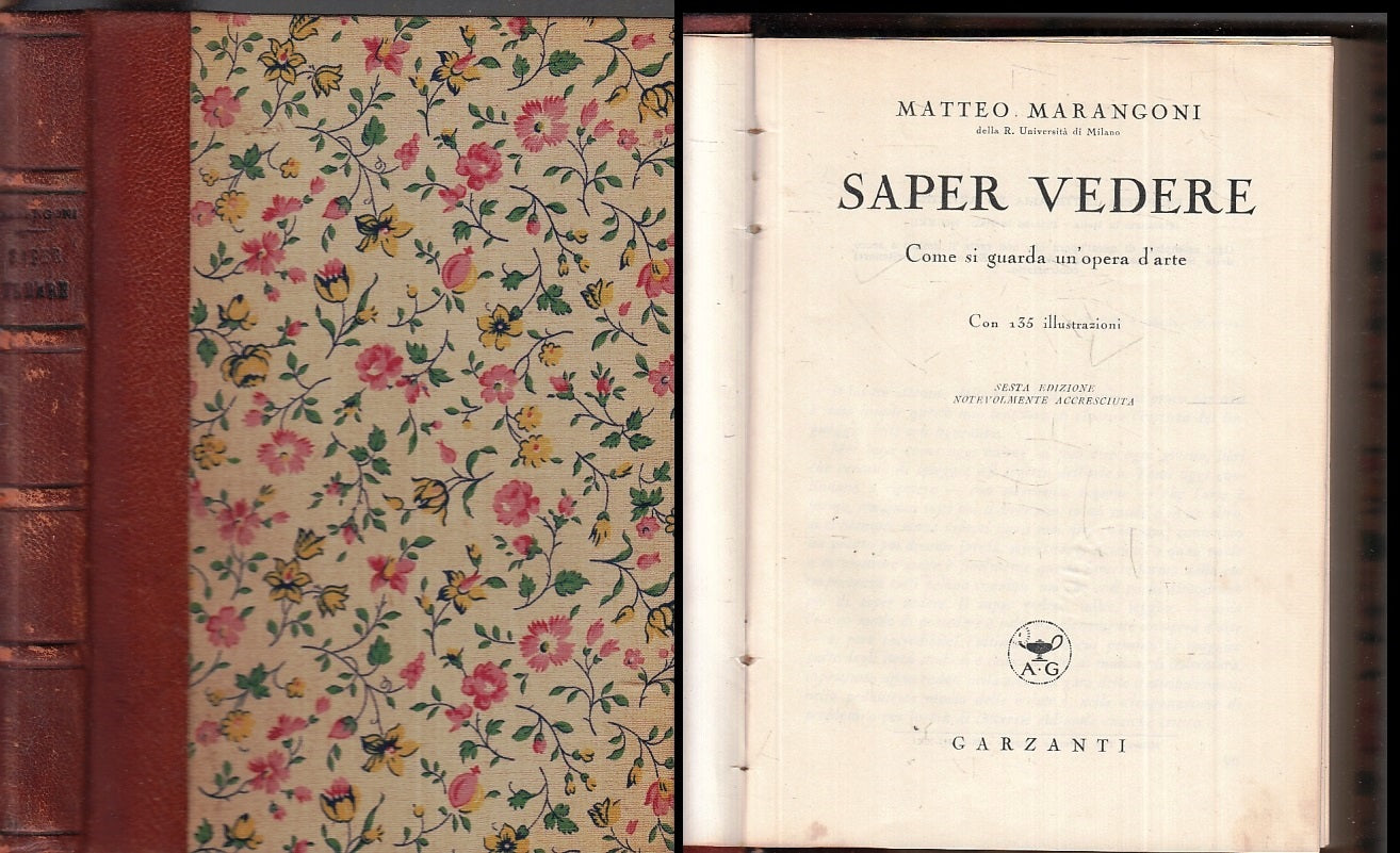 LT- SAPER VEDERE - MATTEO MARANGONI - GARZANTI --- 1943 - C- ZFS173