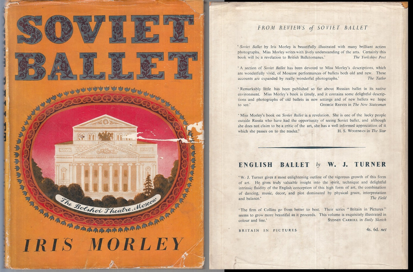 LT- SOVIET BALLET - IRIS MORLEY - JAMES PLACE LONDON COLLINS--- 1946- CS- YFS8