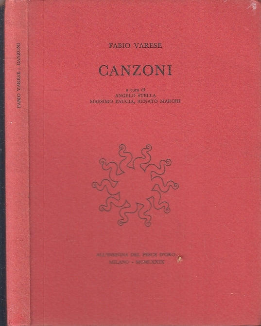 LN- CANZONI- FABIO VARESE- ALL'INSEGNA DEL PESCE D'ORO SCHEIWILLER- 1979- B- XFS