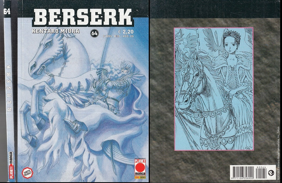 FM- BERSERK 64 SOTTILETTA ORIGINALE - KENTARO MIURA - PLANET MANGA- 2008- B- VMX