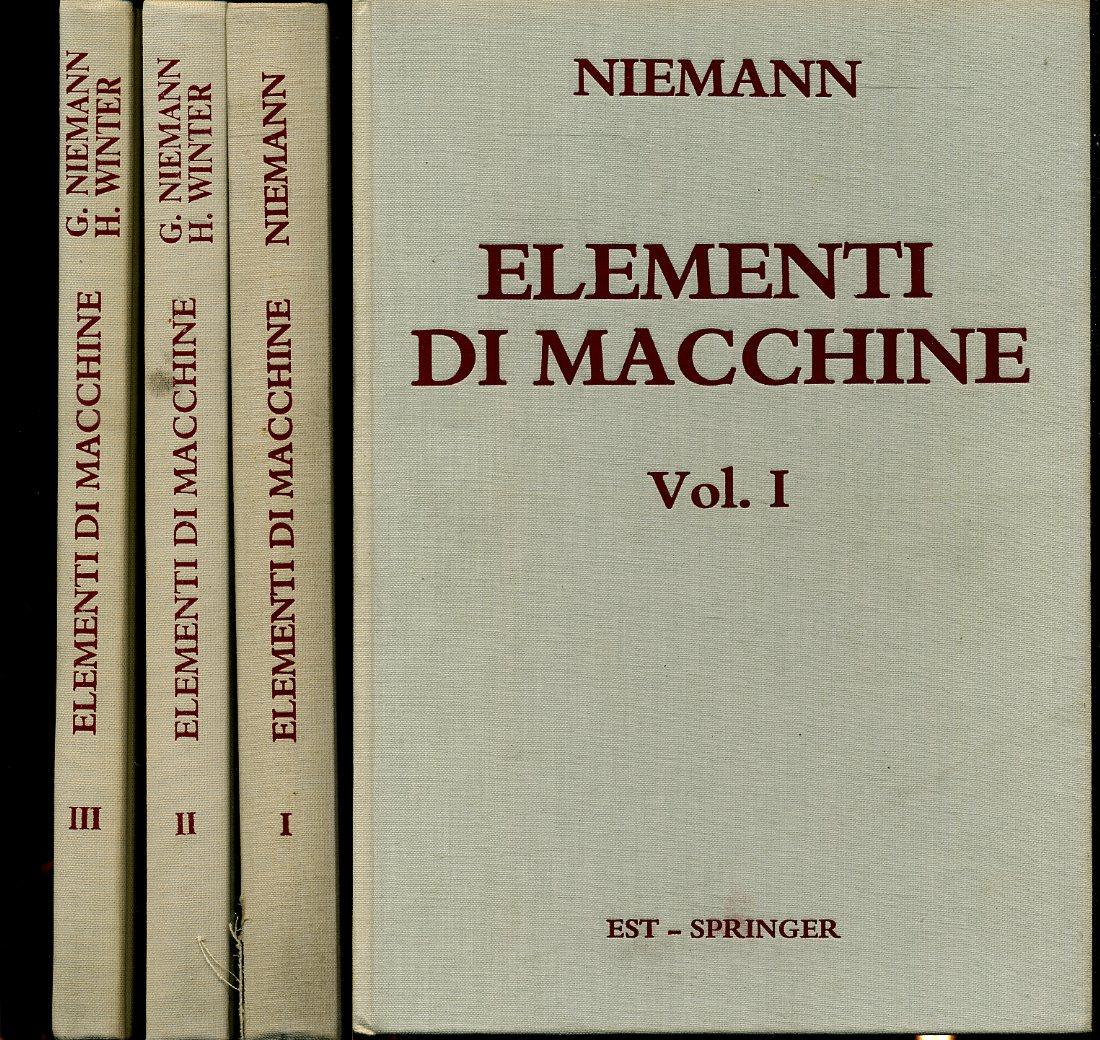 LZ- ELEMENTI DI MACCHINE 1/3 - NIEMANN WINTER - EST - SPRINGER-- 1983- C- ZFS204