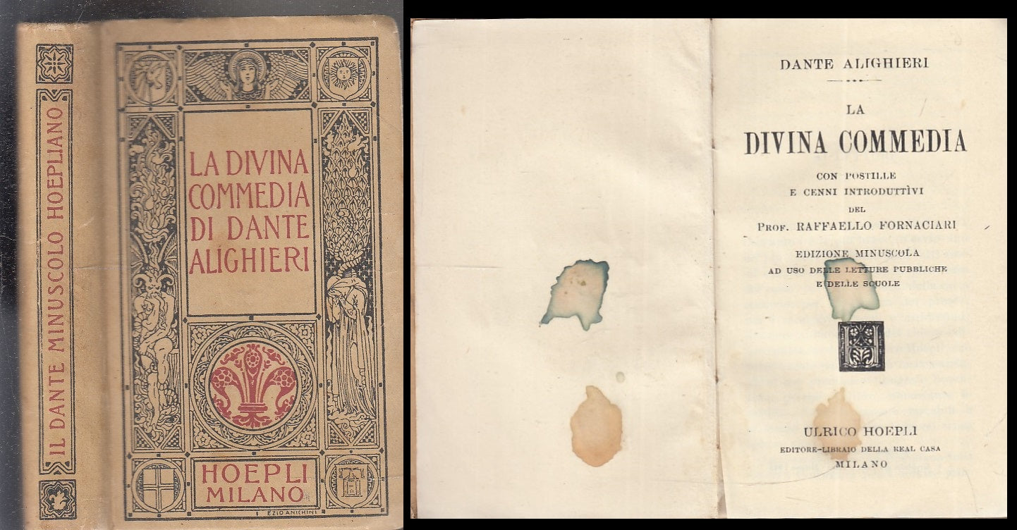 LA DIVINA COMMEDIA - DANTE ALIGHIERI - ULRICO HOEPLI - 1943 - B- XFS