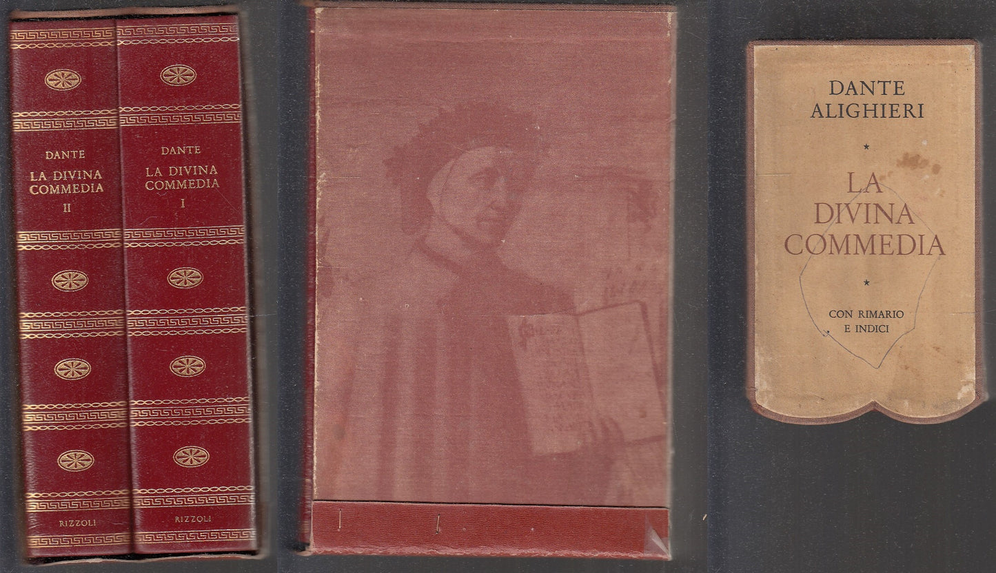 LN- LA DIVINA COMMEDIA 2 VOLUMI COFANETTO - DANTE ALIGHIERI - RIZZOLI---- B- XFS
