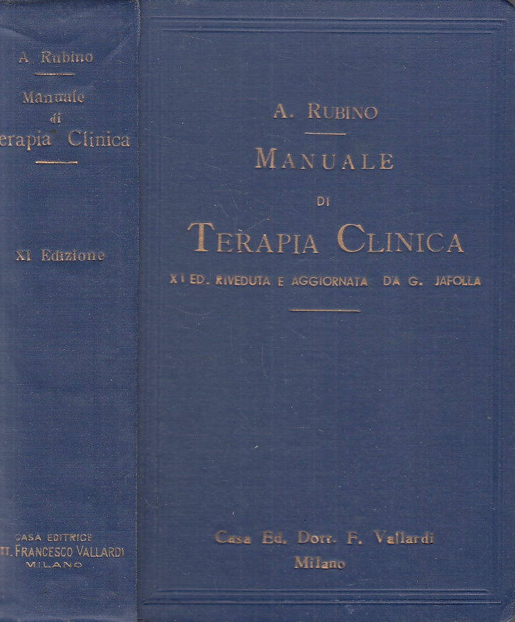 LZ- MANUALE DI TERAPIA CLINICA - RUBINO - VALLARDI --- 1940- C- ZFS613
