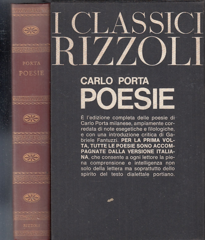 LN- POESIE - CARLO PORTA - RIZZOLI - I CLASSICI -- 1959 - BS - ZFS152