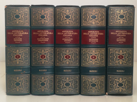 LN- ANTOLOGIA DELLA LETTERATURA ITALIANA 5 VOLUMI-- RIZZOLI- I CLASSICI--- C-XFS