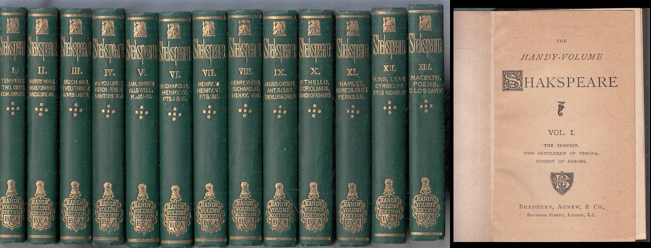 LN- SHAKESPEARE VOLUMI I/XIII INGLESE - HANDY VOLUME - BRADBURY AGNEW- C- ZFS152