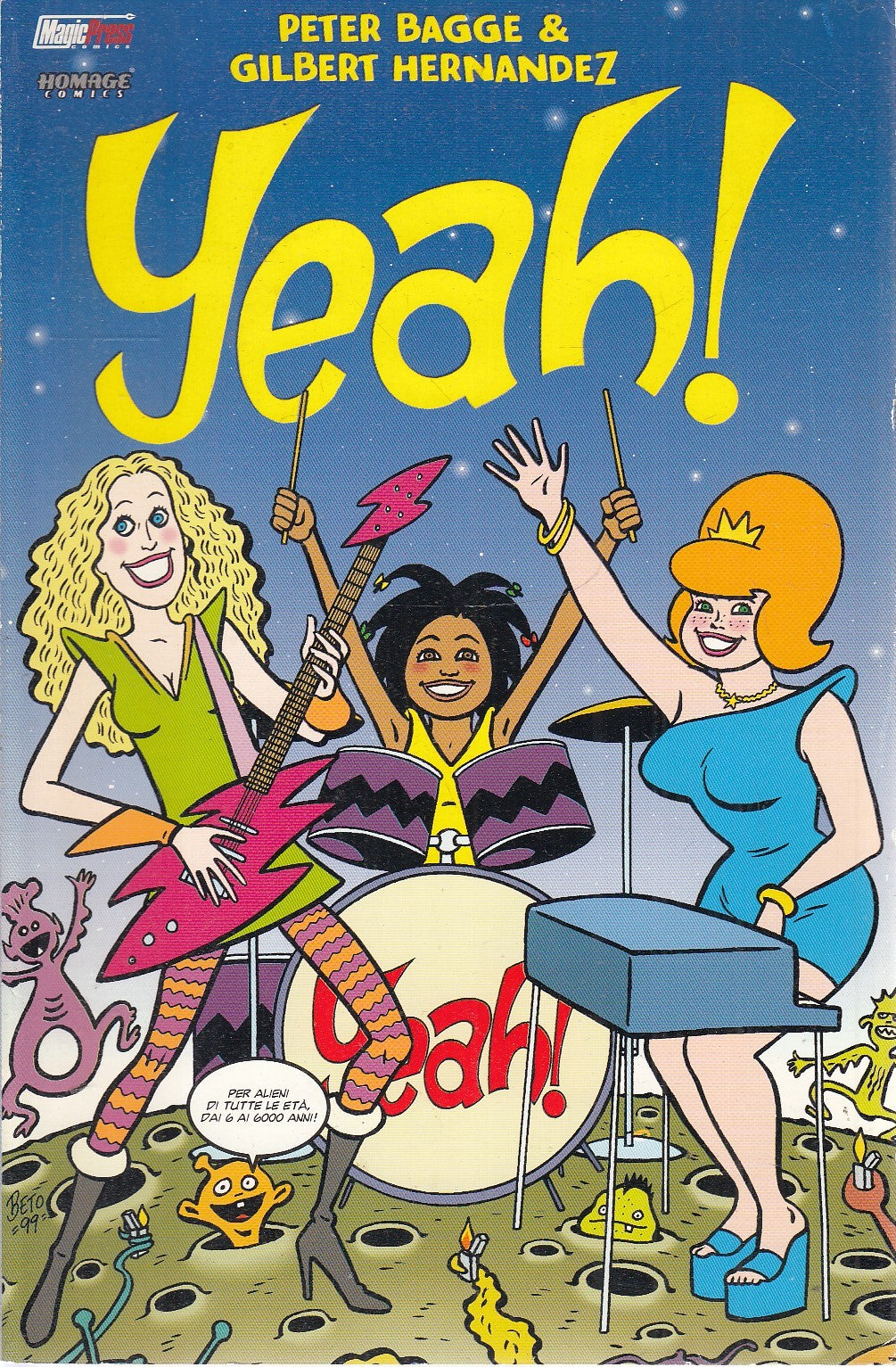 FV- YEAH! - PETER BAGGE & GILBERT HERNANDEZ - MAGIC PRESS - 2001 - B - VHX
