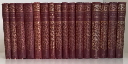 LN- LOTTO OPERE DI GIOSUE' CARDUCCI 16 VOLUMI RILEGATI -- ZANICHELLI ---- C- YFS