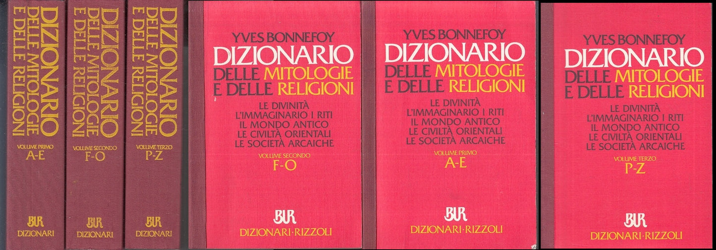LZ- DIZIONARIO MITOLOGIE E RELIGIONI 1/3- BONNEFOY- RIZZOLI- BUR- 1989- B-ZFS169