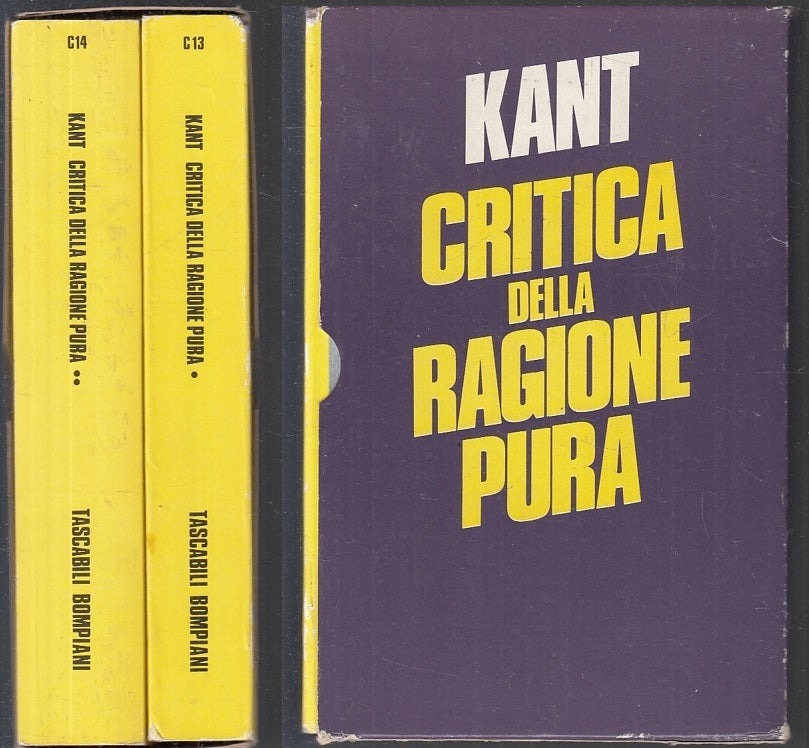 LS- CRITICA DELLA RAGIONE PURA 2 VOLUMI - KANT - BOMPIANI --- 1987 - B - ZFS167