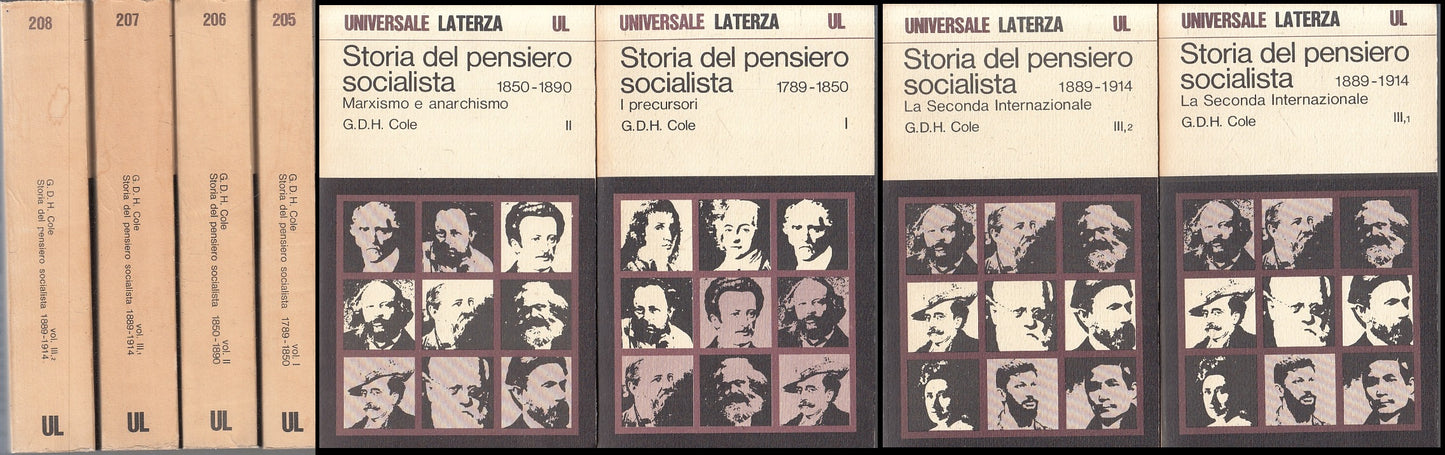 LS- STORIA DEL PENSIERO SOCIALISTA 4 VOLUMI - COLE - LATERZA - UL-- 1972- B- XFS