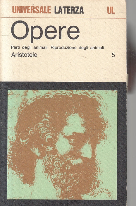 LS- ARISTOTELE OPERE 5 PARTI RIPRODUZIONE ANIMALI -- LATERZA- 267-- 1973- B- XFS