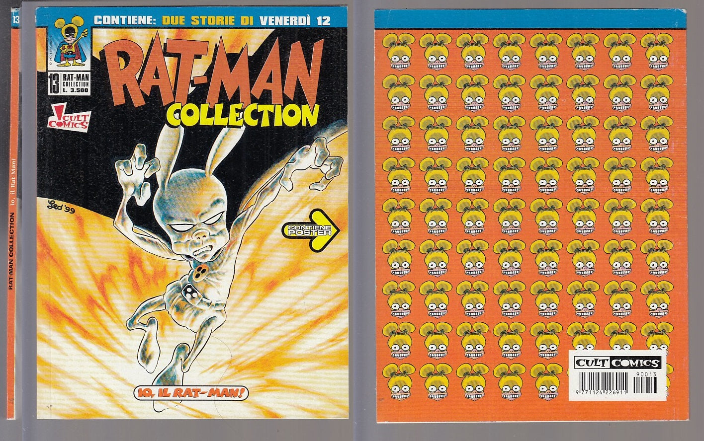 FC- RAT-MAN COLLECTION N.13 ORIGINALE CON POSTER- ORTOLANI- PANINI- 1999- B- VNX