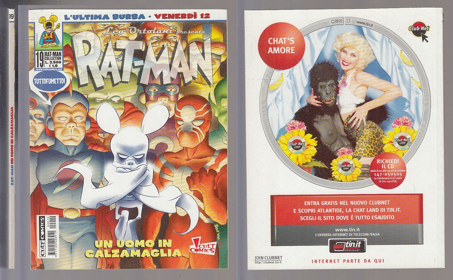 FC- RAT-MAN COLLECTION N.19 ORIGINALE ECCELLENTE- ORTOLANI- PANINI- 2000- B- VNX