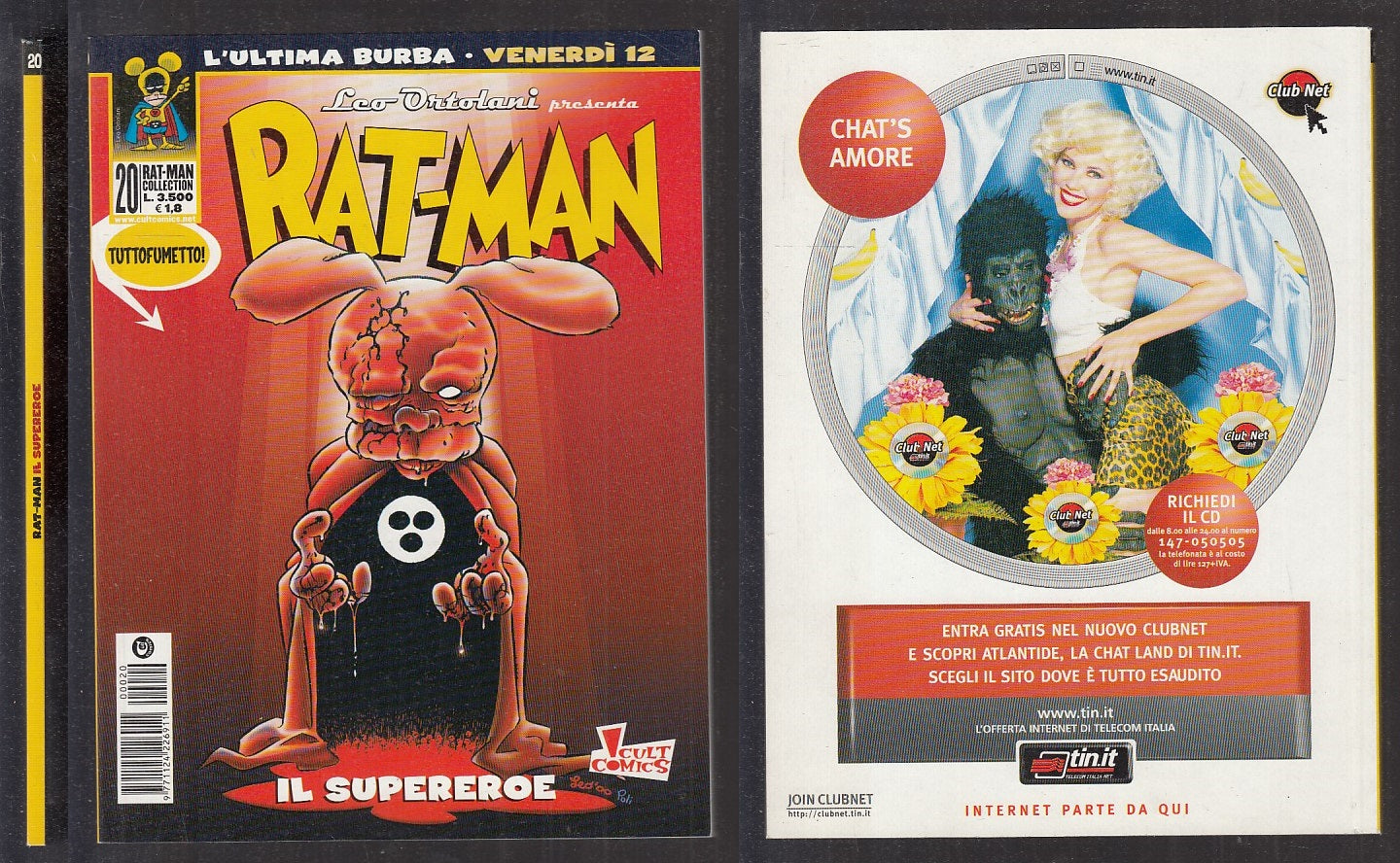 FC- RAT-MAN COLLECTION N.20 ORIGINALE ECCELLENTE- ORTOLANI- PANINI- 2000- B- VNX