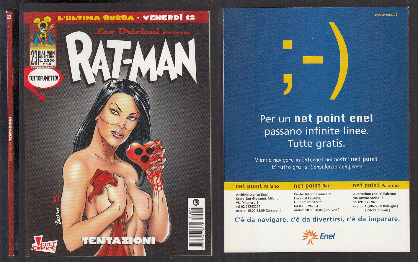 FC- RAT-MAN COLLECTION N.23 ORIGINALE ECCELLENTE- ORTOLANI- PANINI- 2001- B- VNX