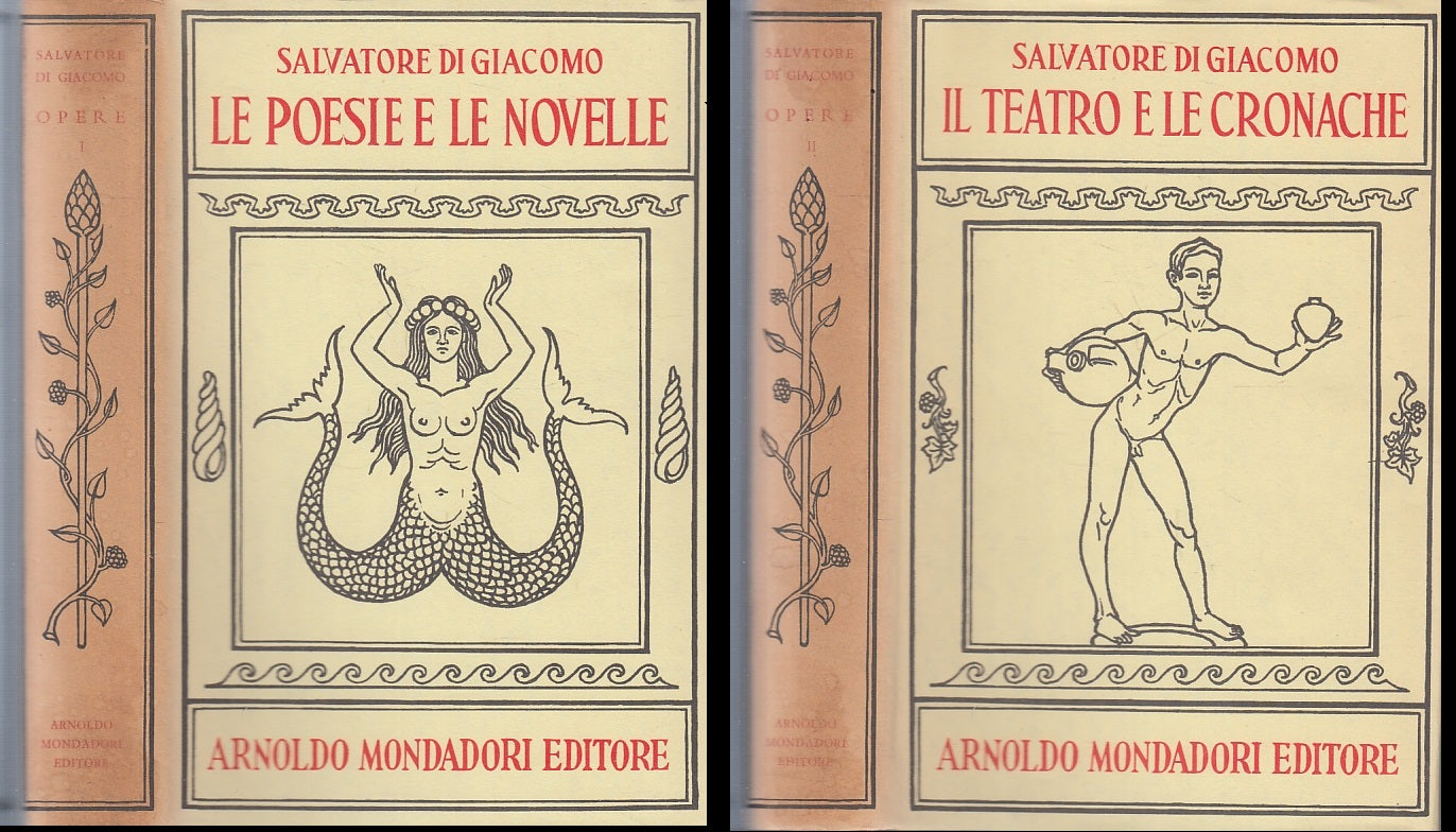LN- IL TEATRO E LE CRONACHE 2 VOLUMI- SALVATORE DI GIACOMO- MONDADORI- CS- ZFS93