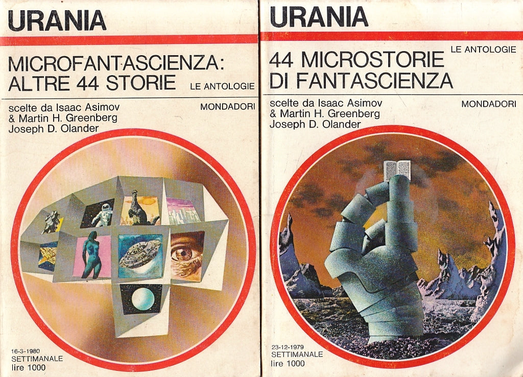LF- URANIA 815,827 MICROFANTASCIENZA MICROSTORIE FANTASCIENZA- MONDADORI- ZFS243