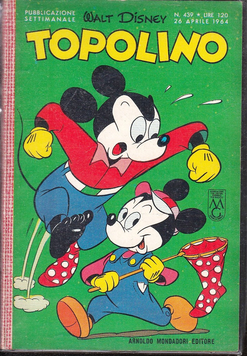 FD- TOPOLINO N.439 SENZA BOLLINO -- DISNEY MONDADORI - 1964 - B - GBX