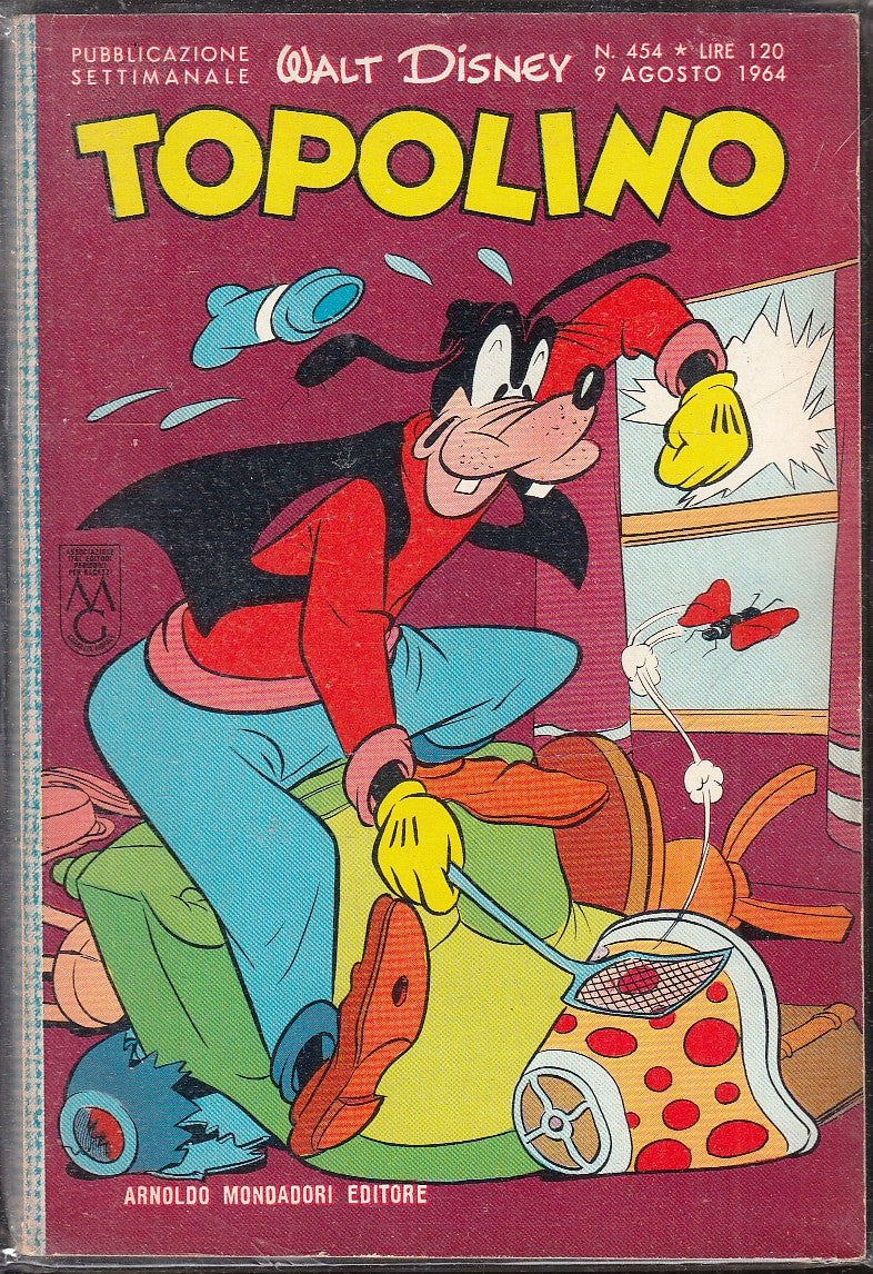 FD- TOPOLINO N.454 SENZA BOLLINO BOLOGNA CAMPIONE-- DISNEY MONDADORI- 1964-B-GBX
