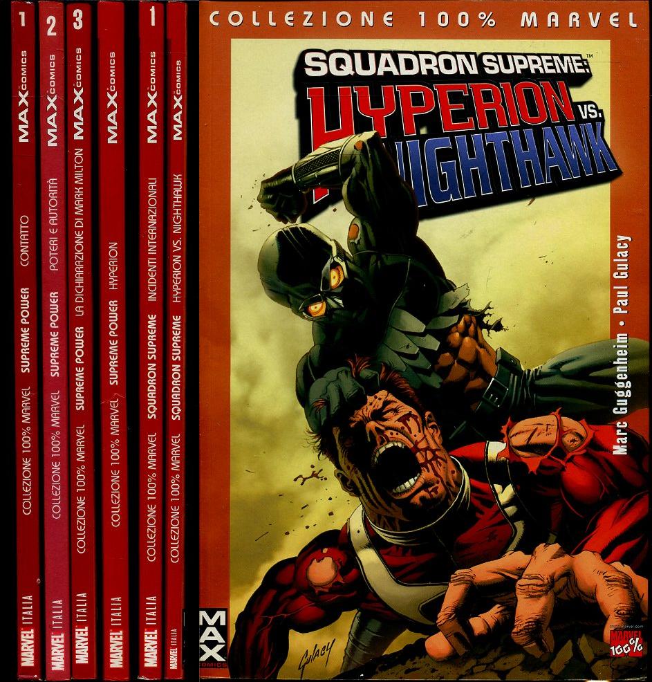 FV- 100% SQUADRONE SUPREME 1/2 + SUPREME POWER 1/3 + HYPERION 6 VOLUMI - PANINI - VVX