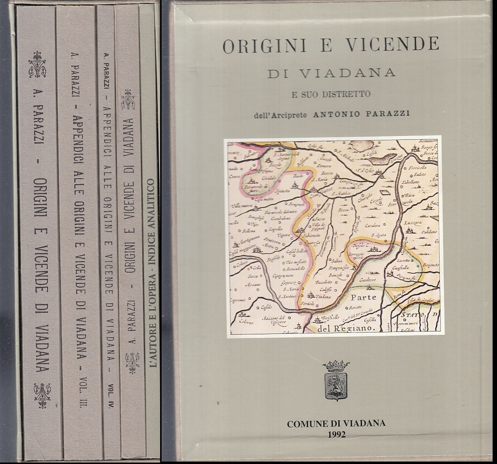 LS- ORIGINI E VICENDE DI VIADANA COFANETTO 5 VOLUMI- PARAZZI---- 1992- B- ZFS641