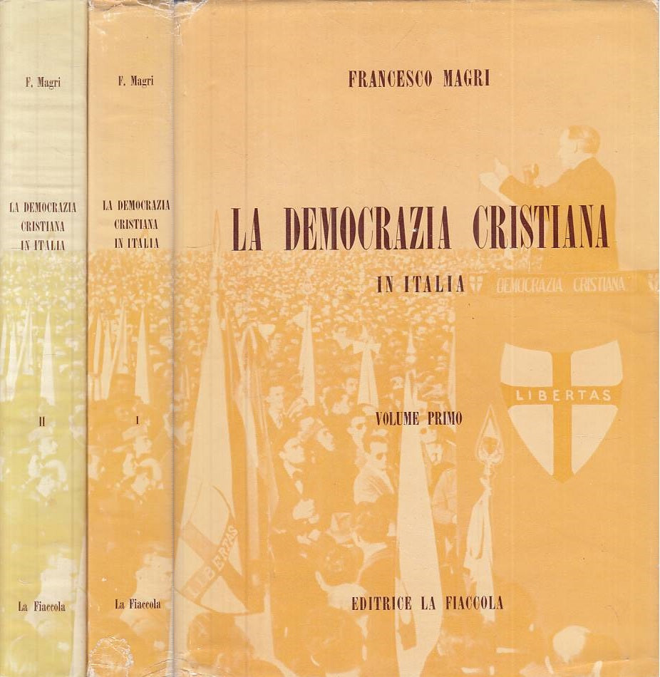 LS- DEMOCRAZIA CRISTIANA ITALIA 2 VOLL. - MAGRI - FIACCOLA--- 1954 - CS - ZTS323