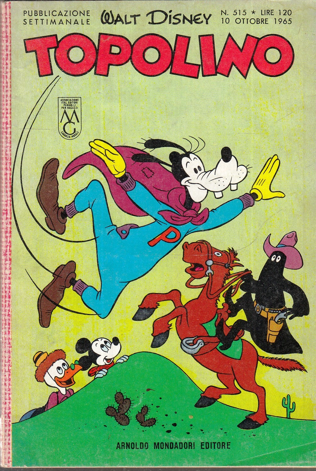 FD- TOPOLINO N.515 MANCA BOLLINO -- DISNEY MONDADORI - 1965 - B - A23