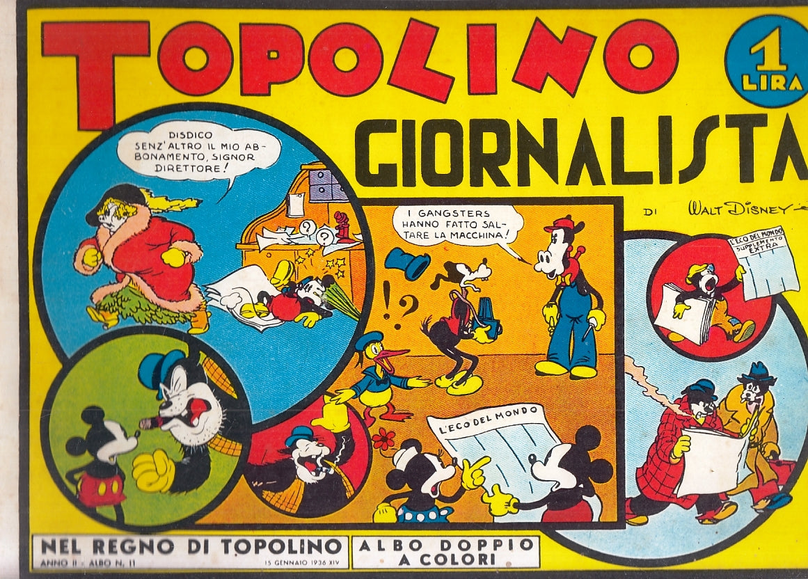 FD- NEL REGNO DI TOPOLINO N.11 RISTAMPA GIORNALISTA -- COMIC ART - S - A23