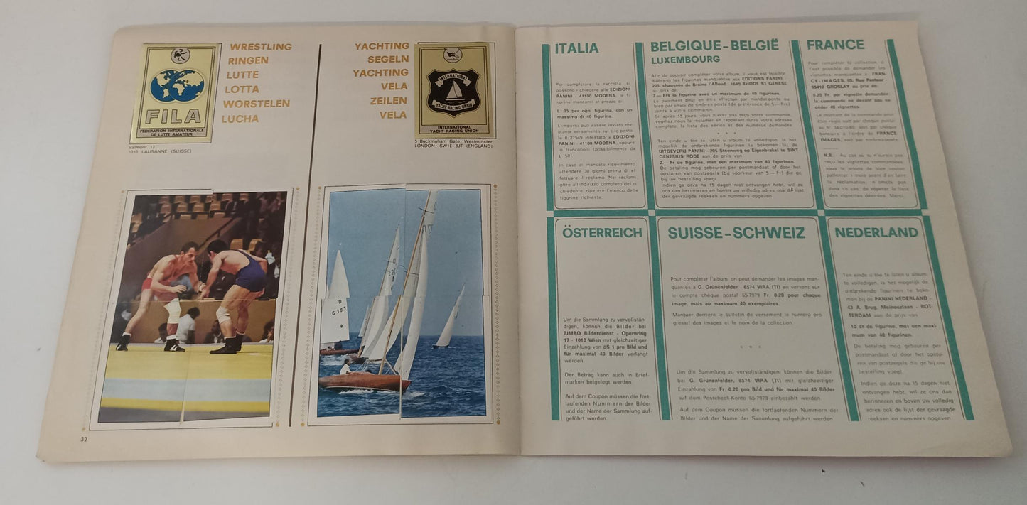 AA- ALBUM SPORT VEDETTES PANINI Q COMPLETO (-2 FIG) 1974 - CASSIUS CLAY - LBM1